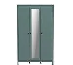 САГА шкаф 3 двери с зеркалом темно-бирюзовый | изображение 1