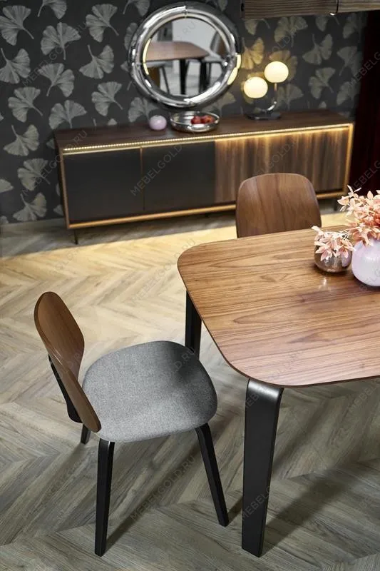 Стол обеденный Halmar PEDRO 160 (орех/черный) | изображение 1