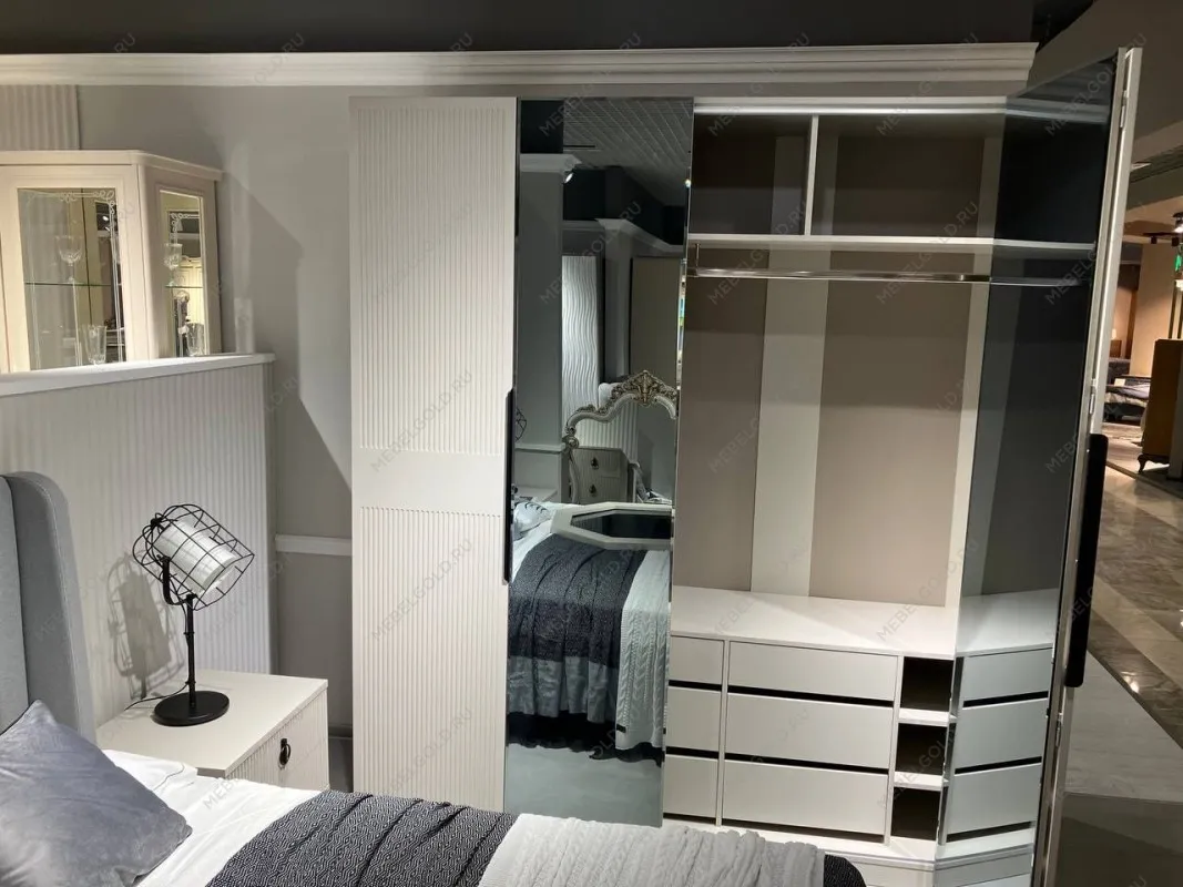 Шкаф Стелла 4-дверный светло серый камень | изображение 10