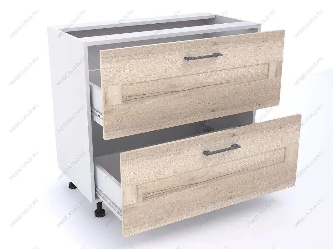 Стол с ящиками СЯ-90 (2), Дублин (900*470*820) Дуб галифакс белый, 21623 | изображение 1