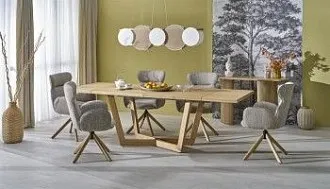 Стол обеденный Halmar MASSIVE 3 160 (дуб натуральный/дуб натуральный)