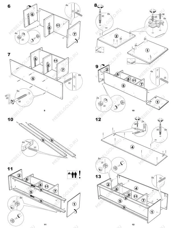 Тумба для ТВ Сириус, 2 двери и 2 ящика, 156х41х47 см, белая | изображение 19
