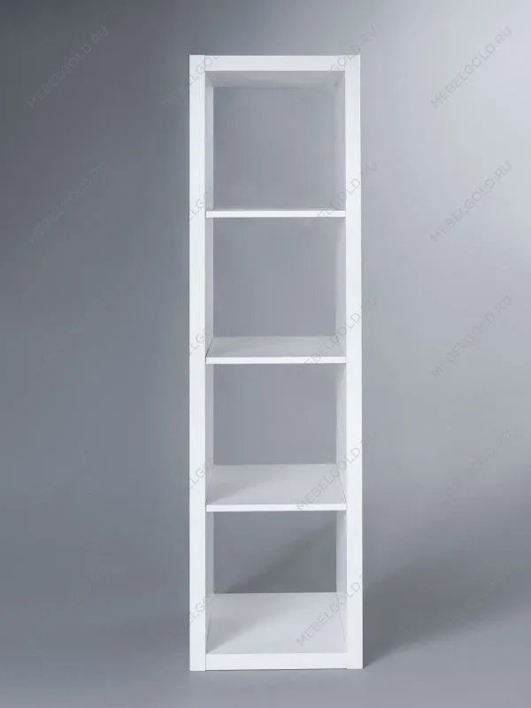 Стеллаж Фора, 4 полки, 147x42х38 см, белый | изображение 5