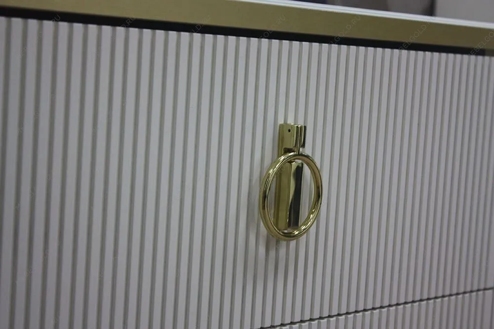 м. Марьина Роща - Тумба под телевизор (2 двери и 2 фасада) Римини СОЛО (белый золото) РМТ-3 (s) | изображение 14