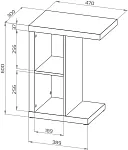 ЛАКК / ЭНКЕЛЬ Приставной стол ИКЕА / IKEA Т, тамбурат, цвет белый | изображение 3