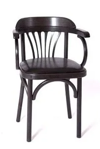 Стул Михаэль мягкий (венге, экокожа ЧЕРНАЯ)