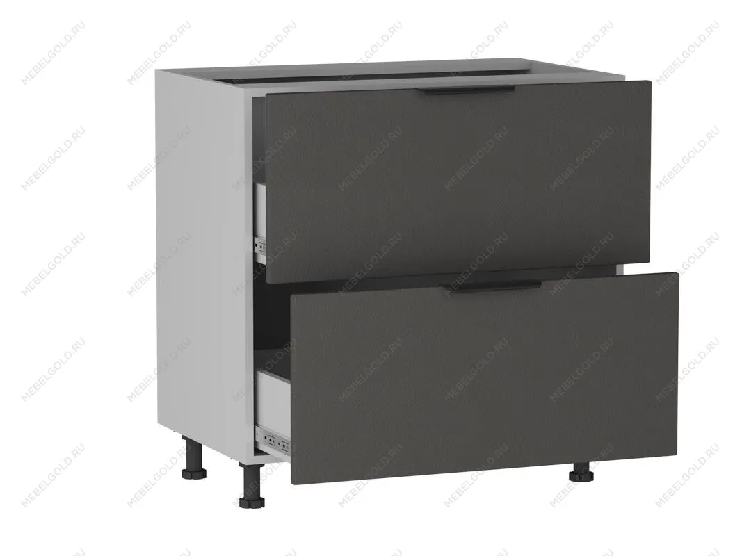 Стол с ящиками СЯ-2-80, Ватель (800*523*820) Экокожа Серый, 23323 | изображение 1