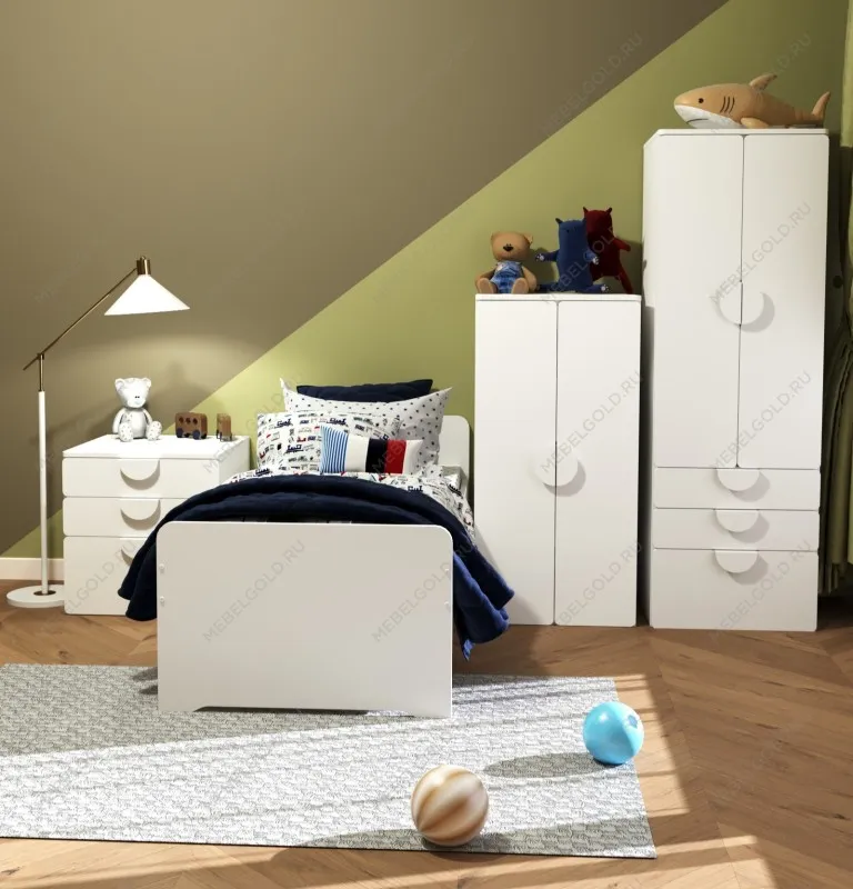 ПИКСИ шкаф распашной с 2 дверьми и полкой 60х57х123, робкий подснежник | изображение 6