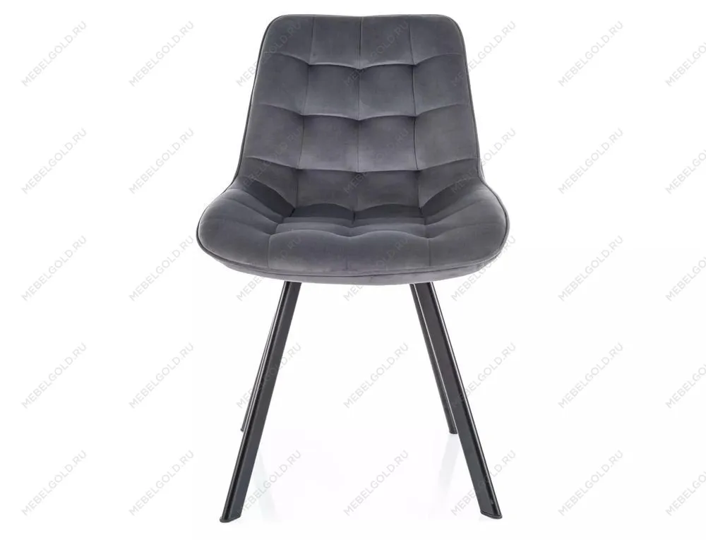 Стул кухонный Signal MONTI Velvet Bluvel 14 поворотный (серый/черный) | изображение 2