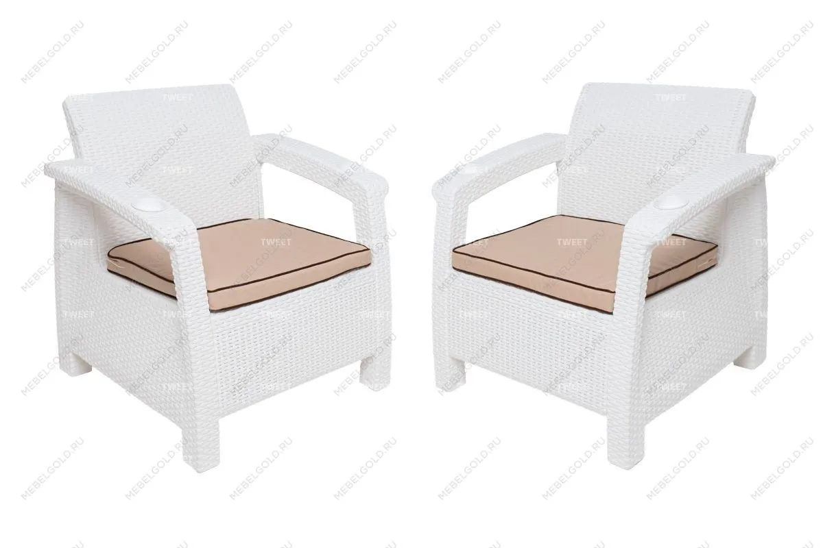 Комплект кресел TWEET Double Seat, цвет: белый