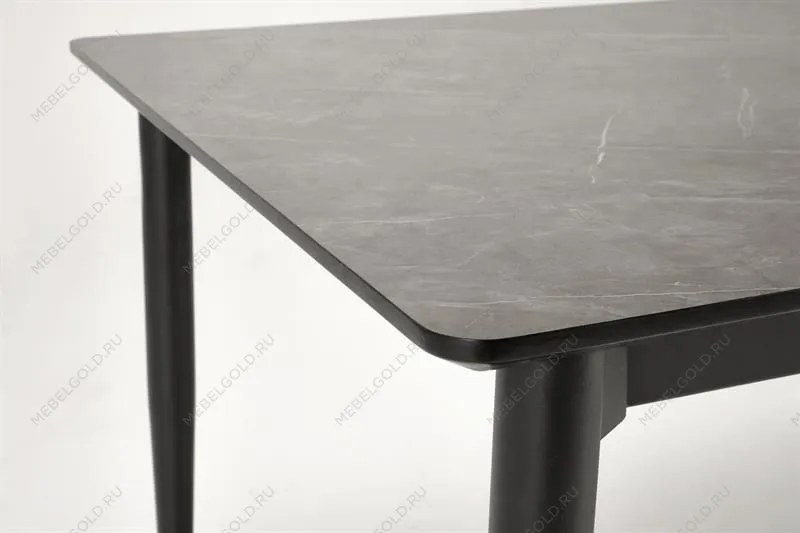 Стол обеденный Halmar CHARLES 180 раскладной (серый мрамор/черный) | изображение 6
