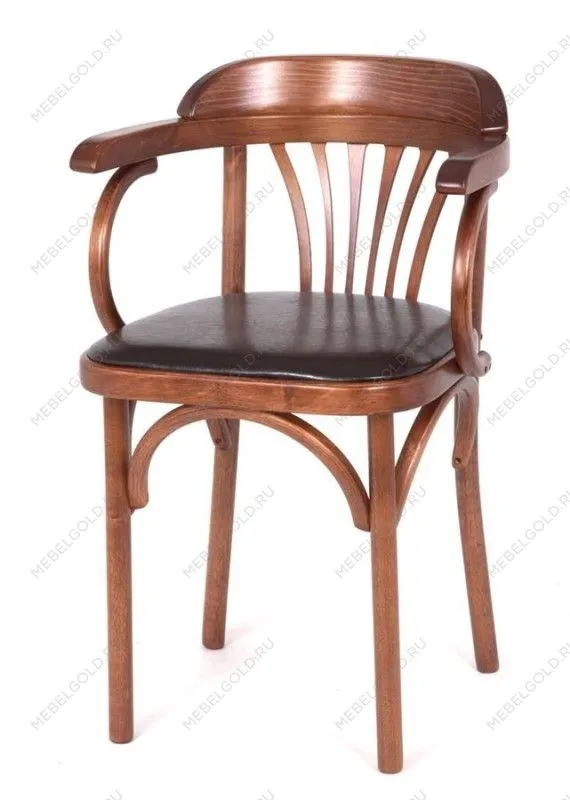 Стул Михаэль мягкий (средний тон, кожзам коричневый) | изображение 3