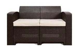 Rattan premium, диван двухместный, венге (2-х местная подушка)