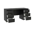 КАСТОР (KULLEN) стол письменный ИКЕА / IKEA 6 ящиков 151х65 Дуб Венге | изображение 2