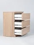 Комод Варма, 3 ящика, 80х78х40 см, шпон натурального дерева, дуб беленый | изображение 10