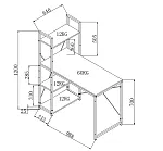 Стол компьютерный Halmar NARVIK B-1 (дуб сонома/черный) | изображение 2