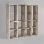 КАЛЛАКС / ФОРА Стеллаж ИКЕА / IKEA 16, широкий стеллаж с открытыми ячейками, тамбурат, дуб беленый | изображение 1