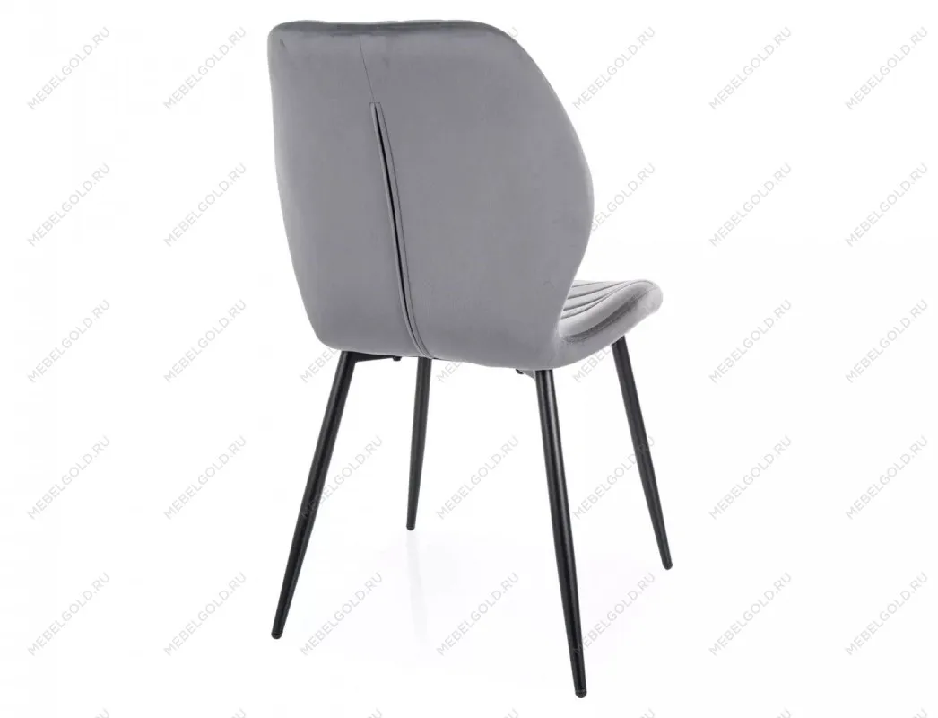 Стул кухонный Signal MIKE Velvet Bluvel 14 (серый/черный) | изображение 2