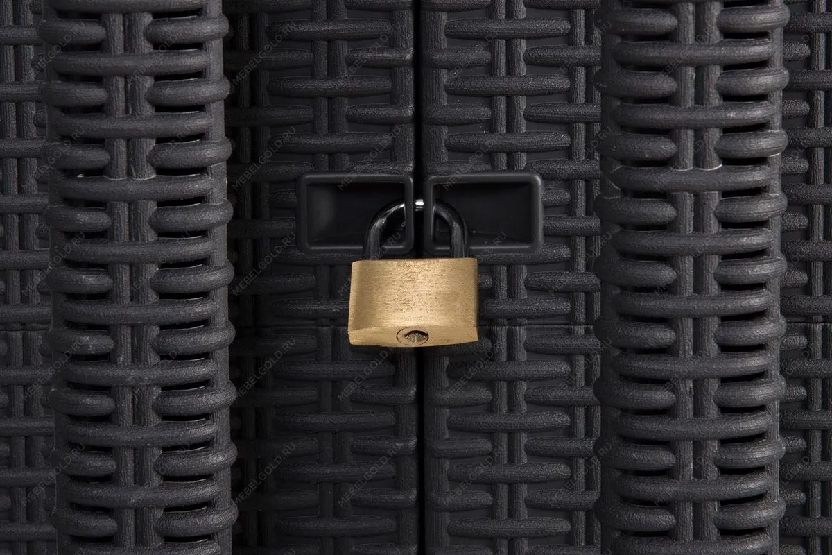 Уличный шкаф TOOMAX 2х дверный глубокий SANTORINI XL (3 полки), светло-серый/антрацит | изображение 4