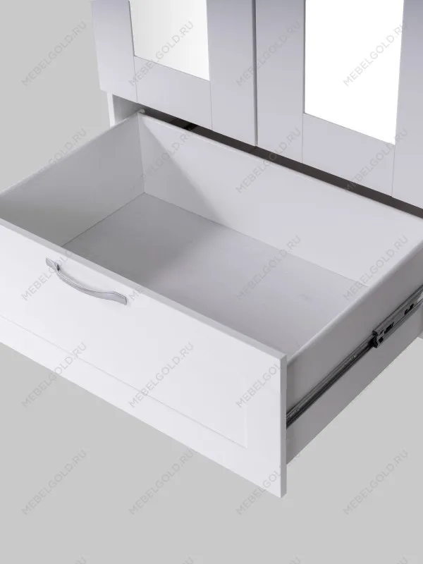 Шкаф Сириус, 2 двери и 1 ящик с зеркалом, 78х59х220 см, белый | изображение 13