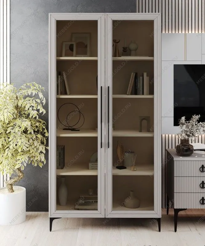 Витрина Стелла 2-ств светло серый камень | изображение 2