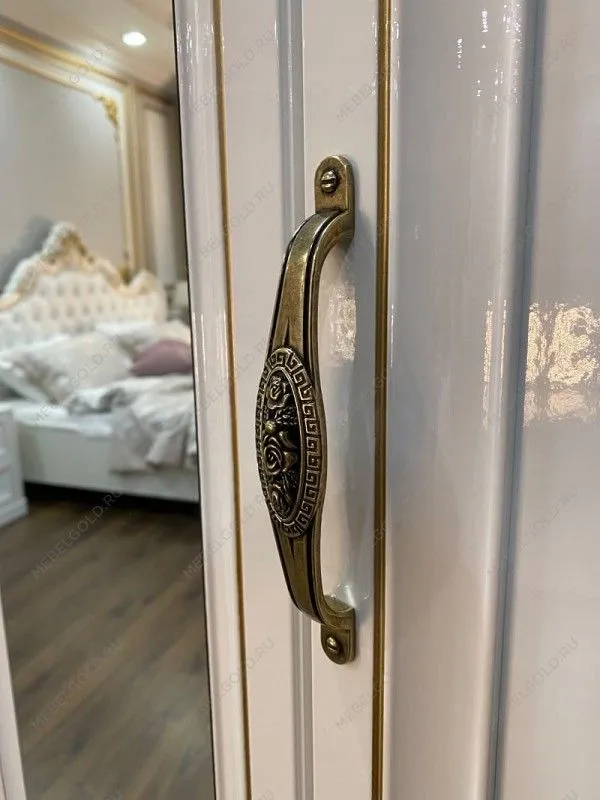 Натали секция 2-ств с зеркалом белый глянец | изображение 1