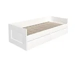 БРИМНЭС / СИРИУС Кровать двухспальная раздвижная ИКЕА / IKEA 90/180х200, белый | изображение 1