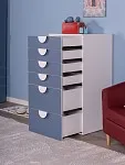 Комод Пикси, 6 ящиков 60x57x120, озорной василек | изображение 2