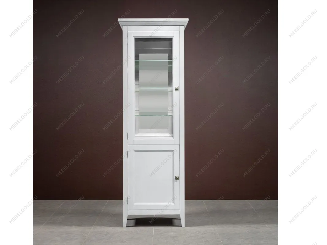 Витрина 1 дверная левая с зеркалом Manhattan (Белый) | изображение 2