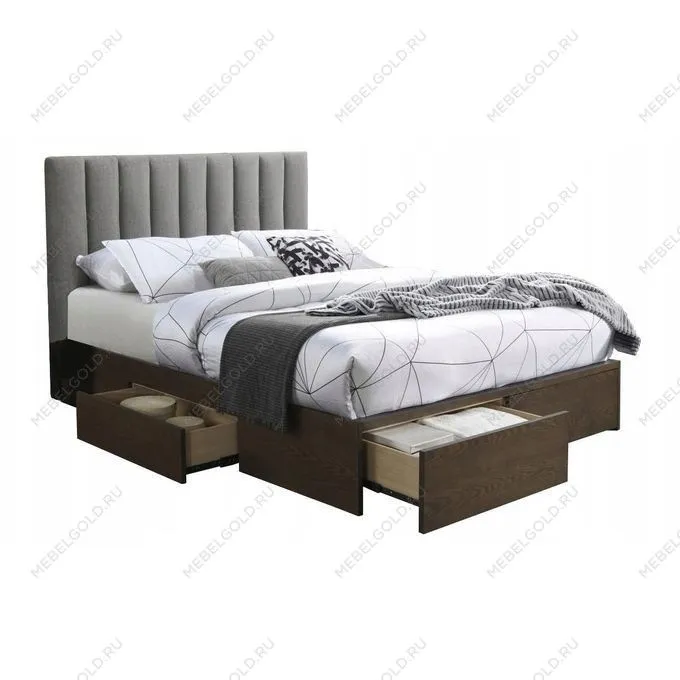 Кровать Halmar GORASHI (серый/орех) 160/200