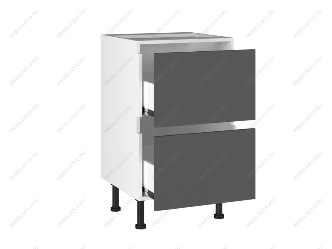 Стол с ящиками СЯ-(2)-50, Виста (500*523*870) Экокожа Серый, 26612 | изображение 1