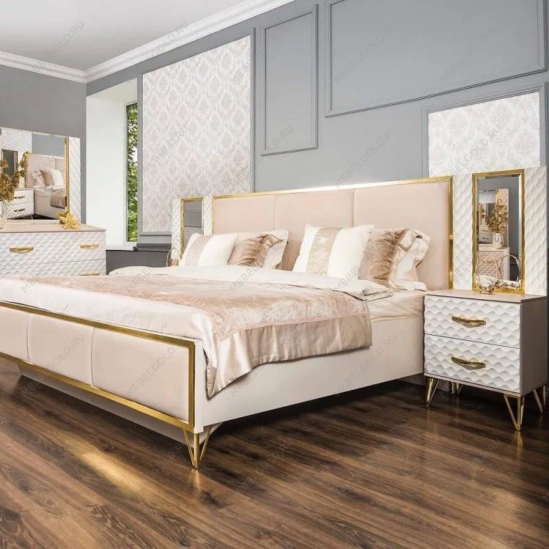 Кровать Лара 160x200 см белый глянец | изображение 1