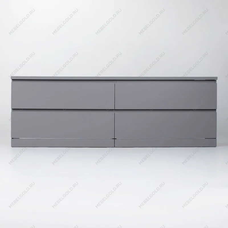 МАЛЬМ / VARMA Комод ИКЕА / IKEA 4D 160х54х40, серый | изображение 2