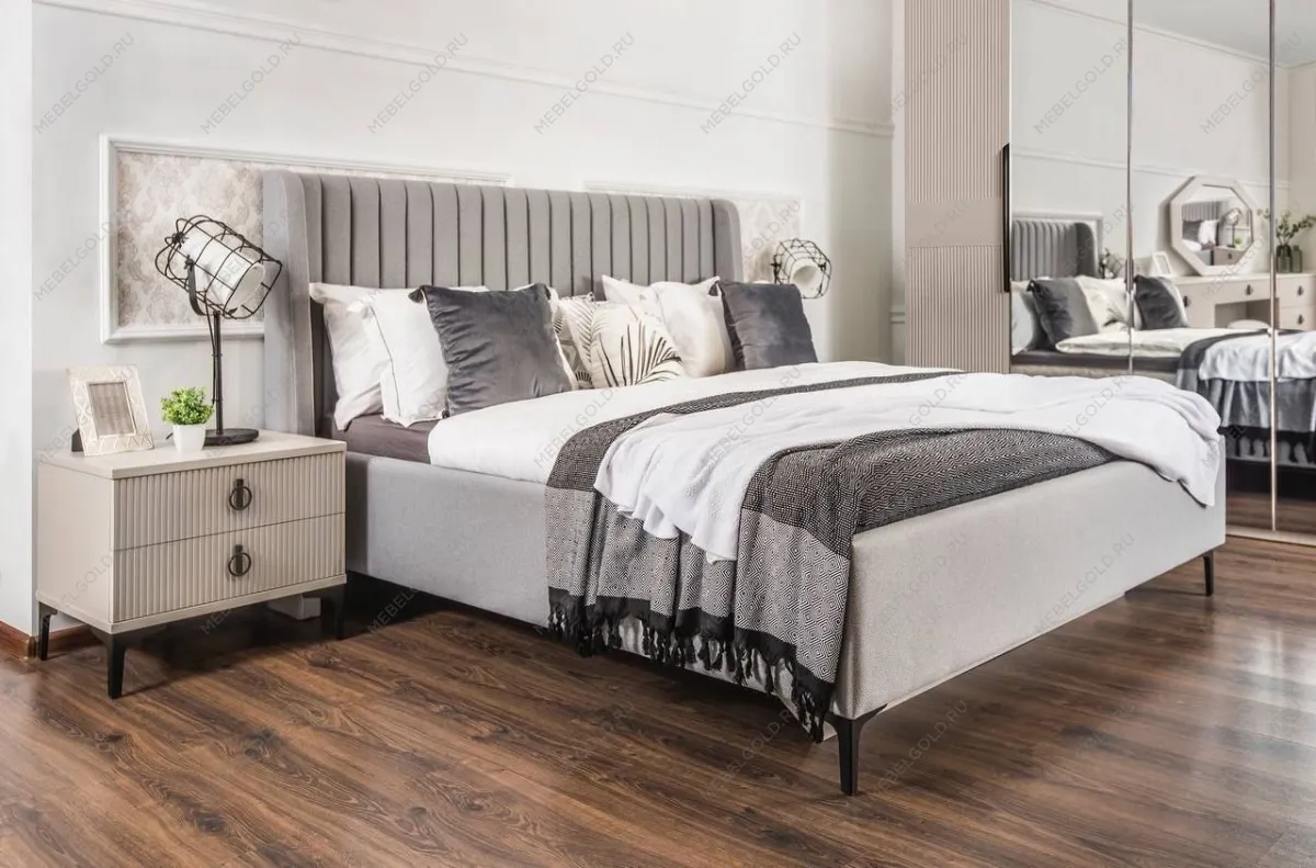 Кровать Стелла 180х200 светло серый камень | изображение 4