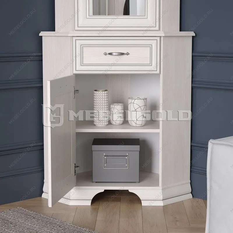 Тумба Тиффани 1D1SU угловая вудлайн кремовый | изображение 3