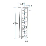САГА стеллаж 50 белый/ясень | изображение 3