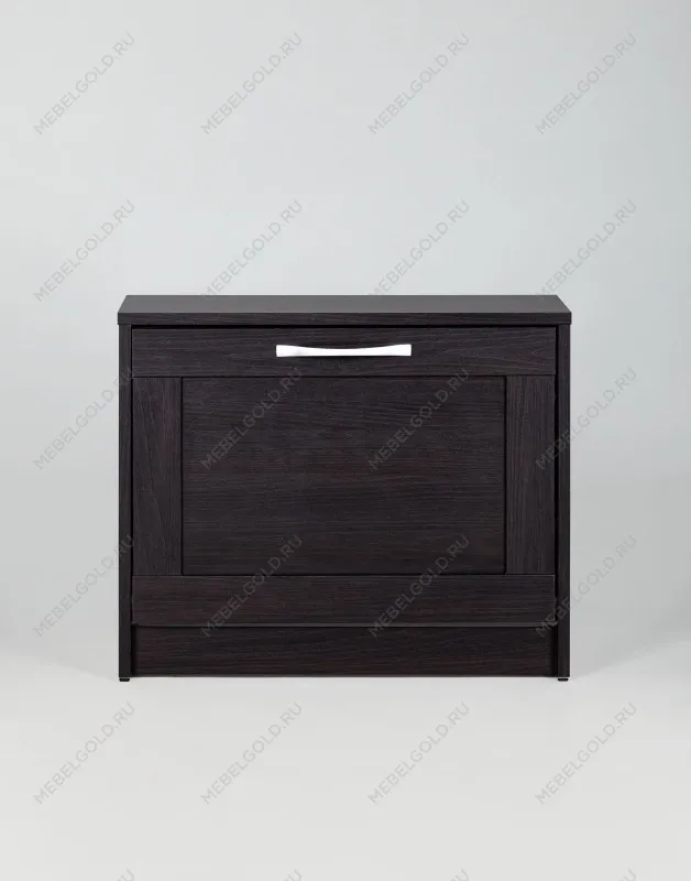 Обувница Сириус с 1 откидным ящиком, 60 х 25 х 49 см, черно-коричневая, ЛДСП, дуб венге | изображение 6