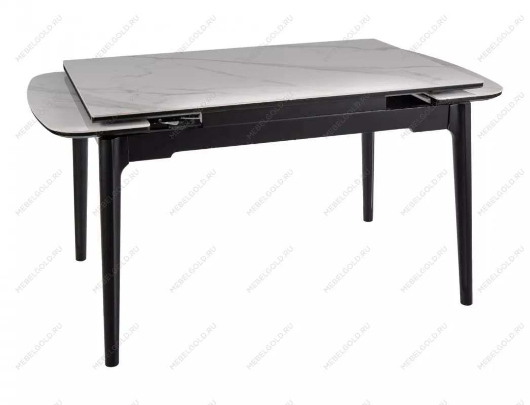 Стол обеденный Signal SENTO 120 (белый лак/черный) | изображение 3