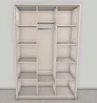 Шкаф Лара 3-дверный бежевый глянец | изображение 1