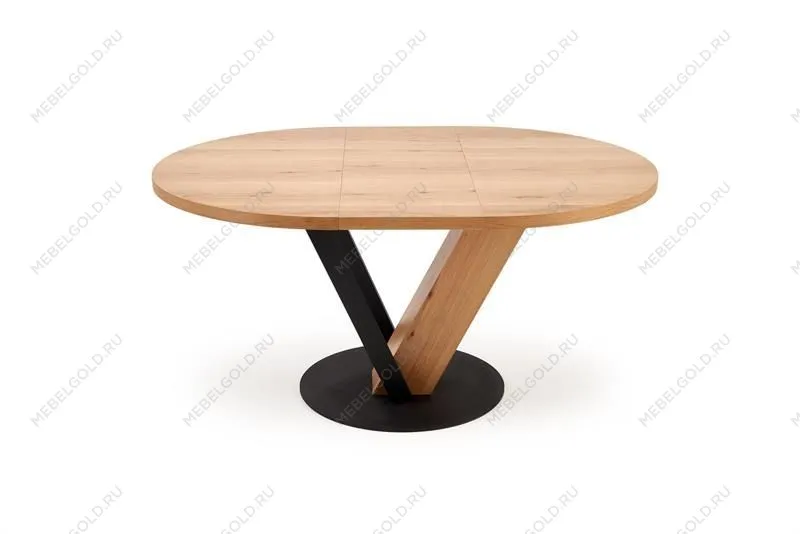 Стол обеденный Halmar FANIS OKRAGLY 120 (натуральный/черный) | изображение 2