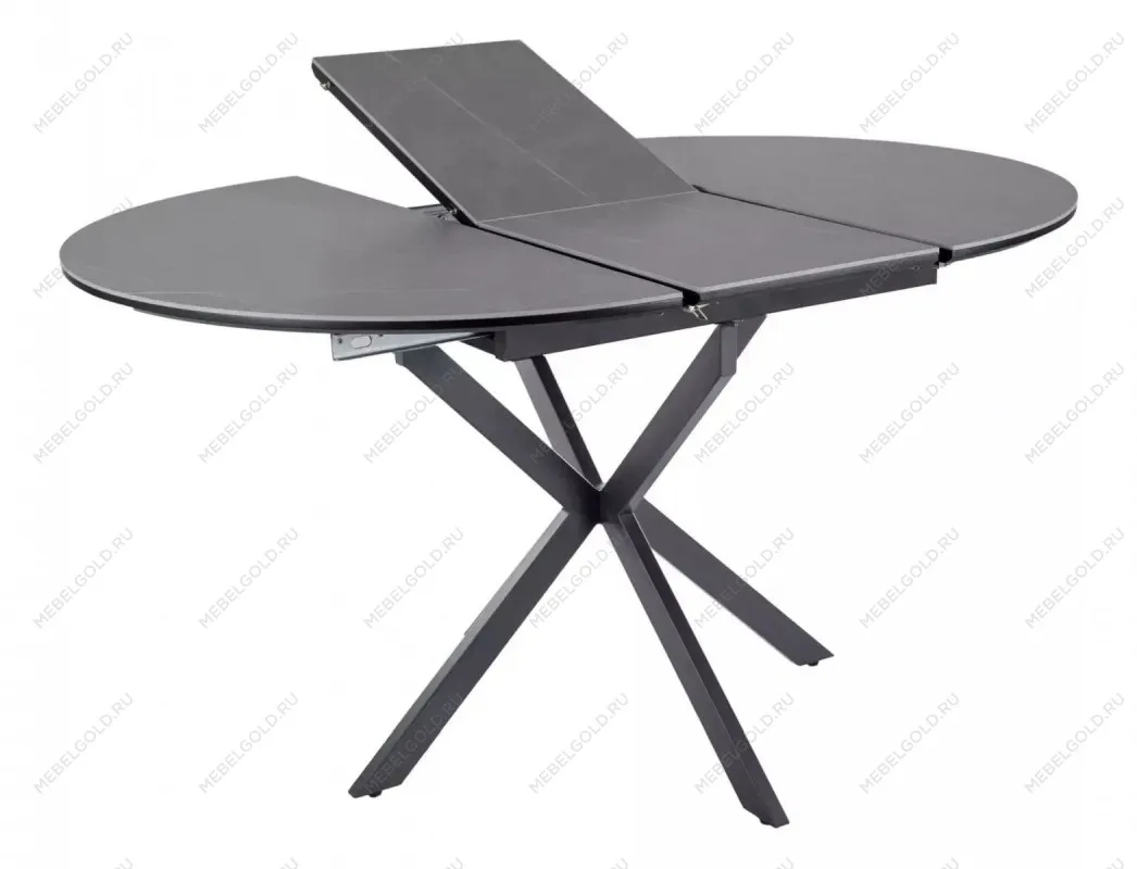 Стол обеденный Signal GASTON Ceramic 100 раскладной (серый/черный мат) | изображение 1