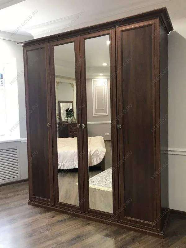 Шкаф Афина 4-дверный (2+2) с зеркалом караваджо | изображение 3