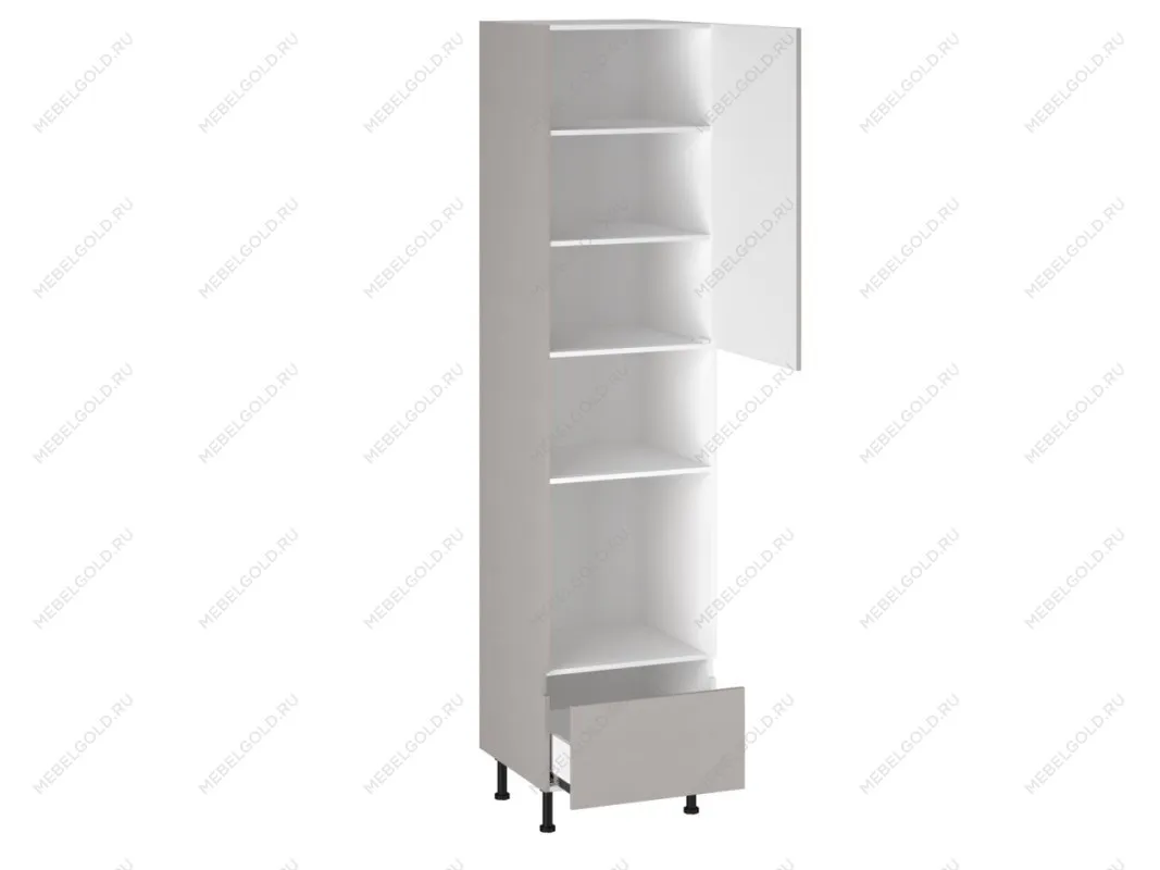 Шкаф-пенал 1080 П-1 бок левый МДФ, Виста (600*586*2576) Экокожа Бежевый, 26496 | изображение 1