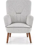 Кресло Halmar BISHOP (светло-серый/орех) | изображение 5