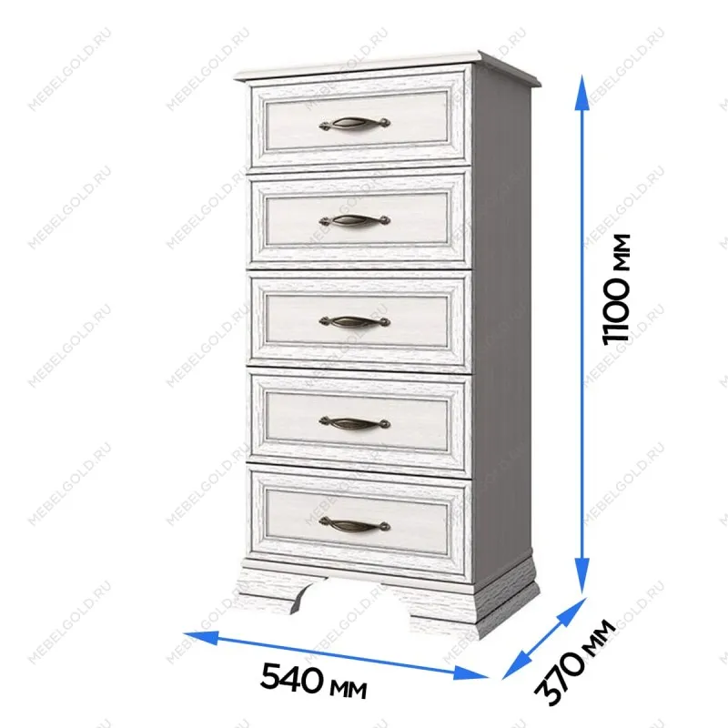 Комод Тиффани 5S/50 вудлайн кремовый | изображение 2