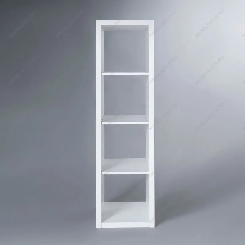 КАЛЛАКС / ФОРА Стеллаж ИКЕА / IKEA 4 с четырьми открытыми ячейками, тамбурат, белый | изображение 2