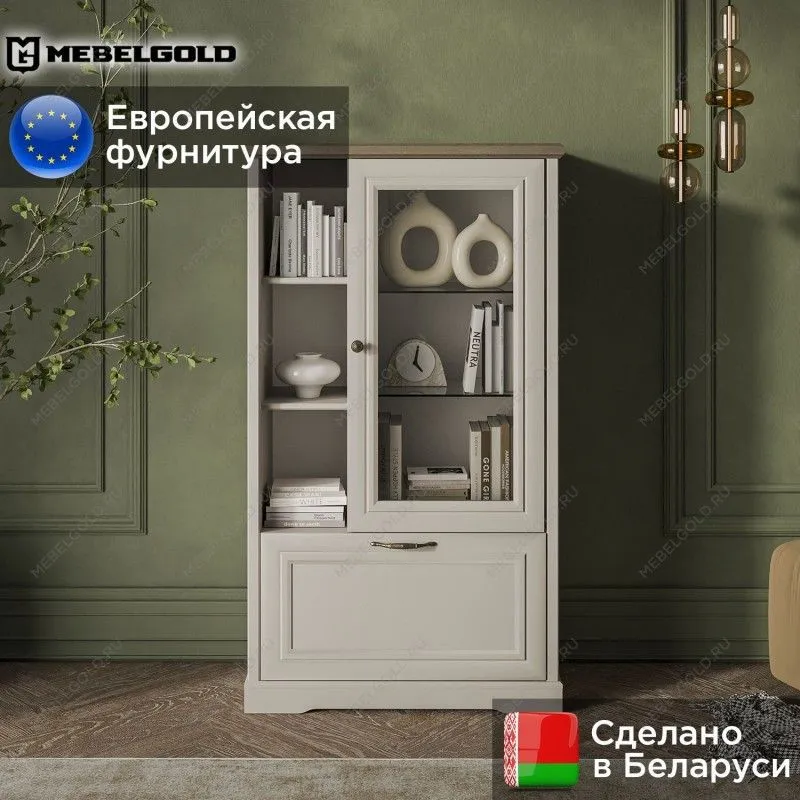 Шкаф с витриной Тоскана 1V1D3N | изображение 1