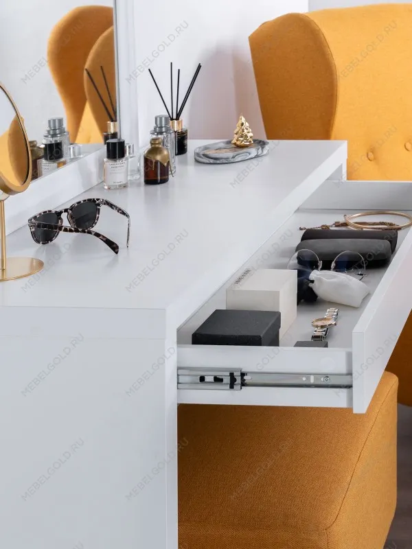 Стол туалетный Энкель с ящиком, 100x78х40 см, белый | изображение 3