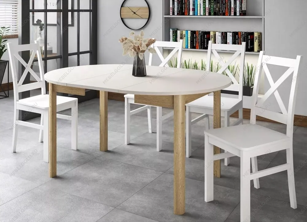 Стол обеденный Signal DANTE 102 раскладной (кашемир/дуб кремона) | изображение 1