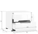 Тумба прикроватная Ацтека KOM2S/4/5 белый | изображение 2